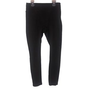 SPANX Brown Faux Suede Leather Shaping Leggings FLAW T25